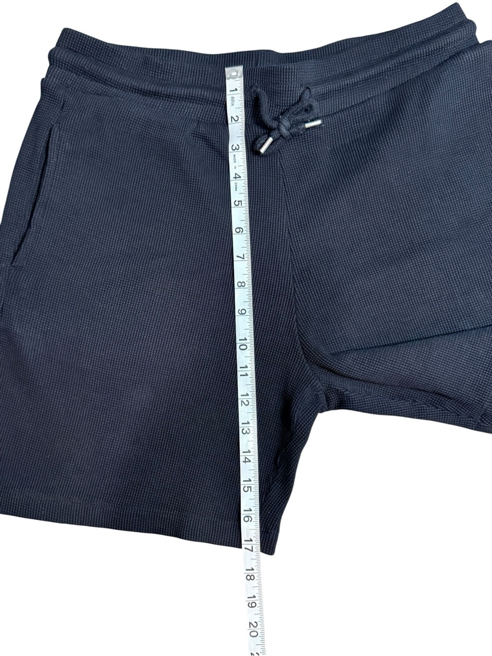 Forever 21 Black Waffle Knit Lounge Shorts XL Drawstring Pockets - Picture 6 of 9